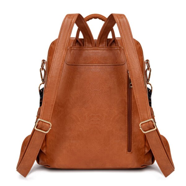 mochila movac urban chic café parte trasera con cierre compartimiento oculto