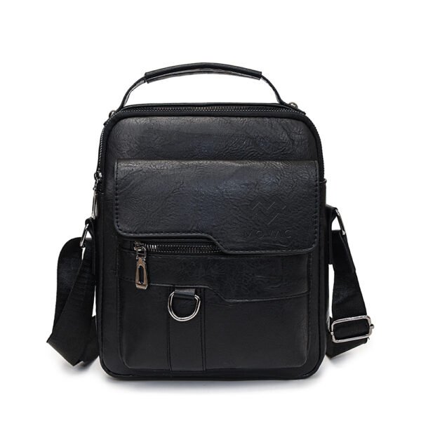 Bolso bandolera Titan Bag negro cuero PU